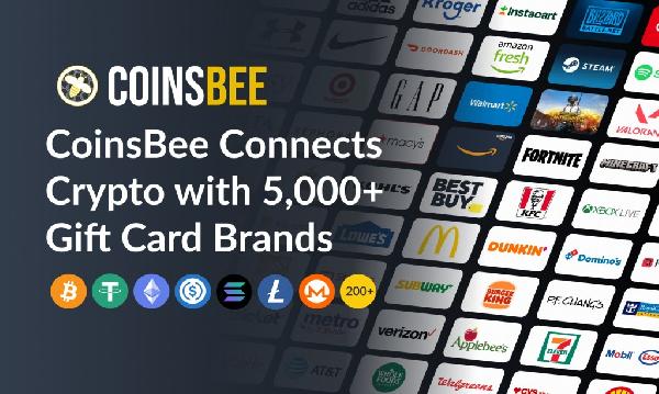 CoinsBee Surpasses 5,000 Gift Card Brands, Becoming the Largest Crypto Gift Card Platform Worldwide